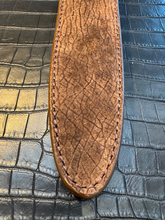 New Randall Model 2-7 Sheath in Exotic Chocolate Hippo Custom Made at Sullivan’s by Gutcher.