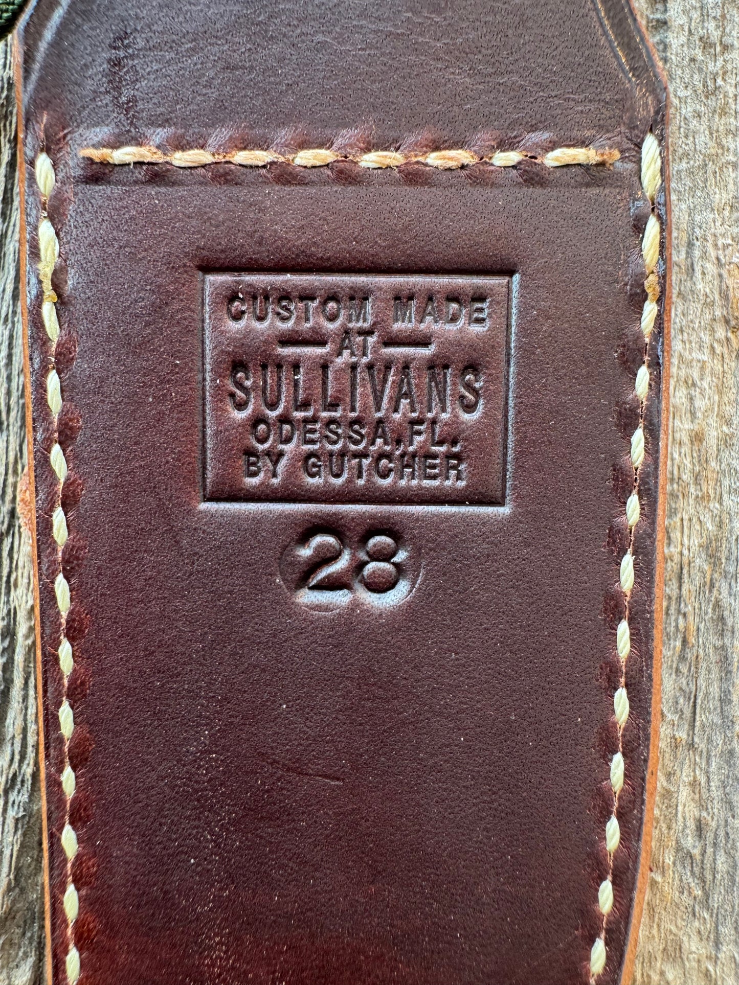 New Randall Sullivans by Gutcher Leather Knife Sheath Model 28 with paracord.