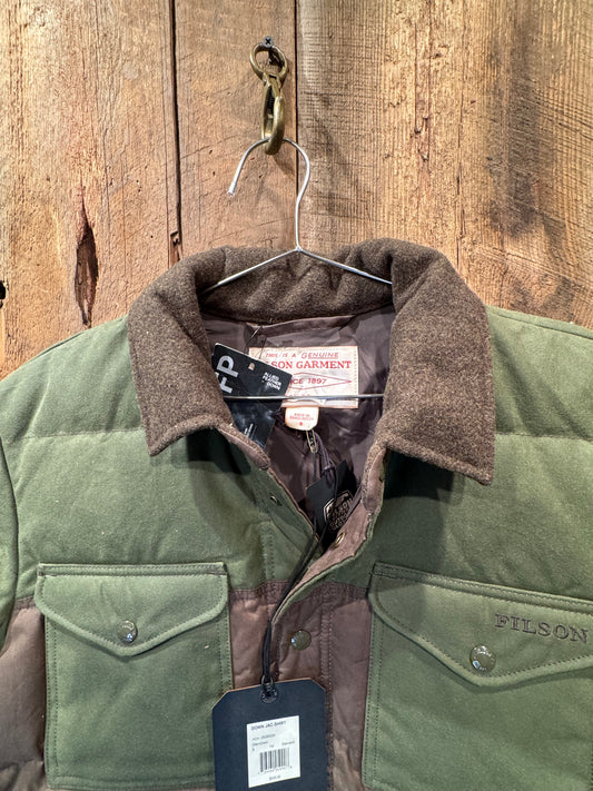Filson Down Jac Shirt in Otter Green New with Tags in Bag Size small 20018829