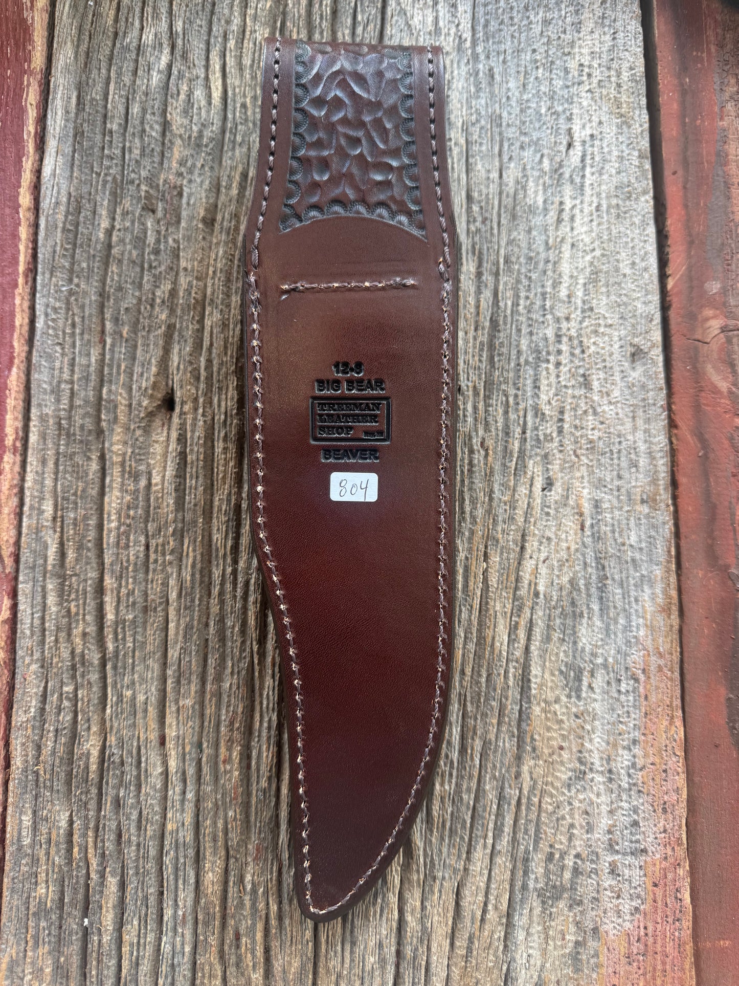 Randall Model 12-8 “Big Bear” Sheath in Exotic Tanned Beaver Pelt by Treeman.