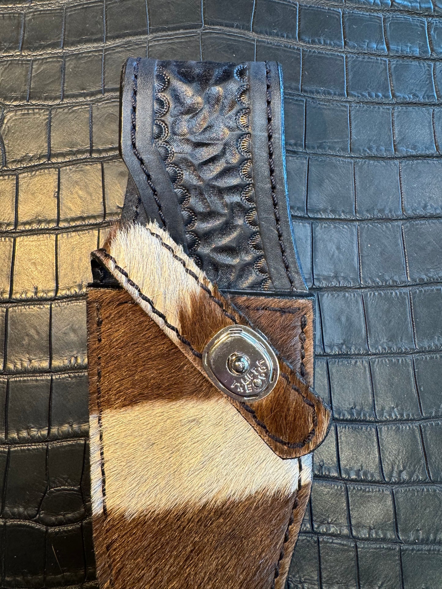 Randall Model 19-5 Exotic Zebra Skin Sheath from Treeman.