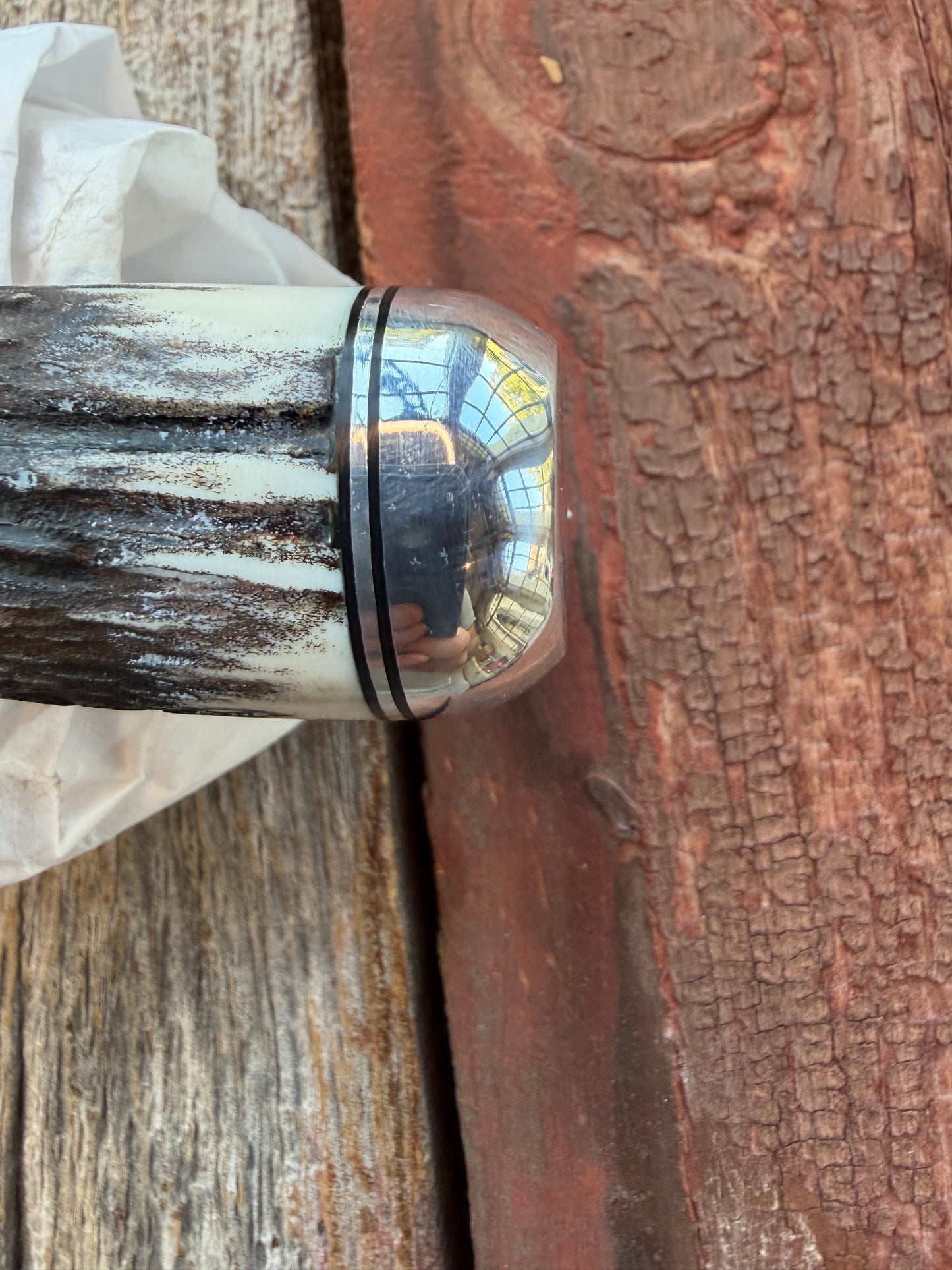 New in Paper Randall Model “Gambler” 4 Inch in Stag, Nickel hilt, Stainless, black and aluminum spacers.