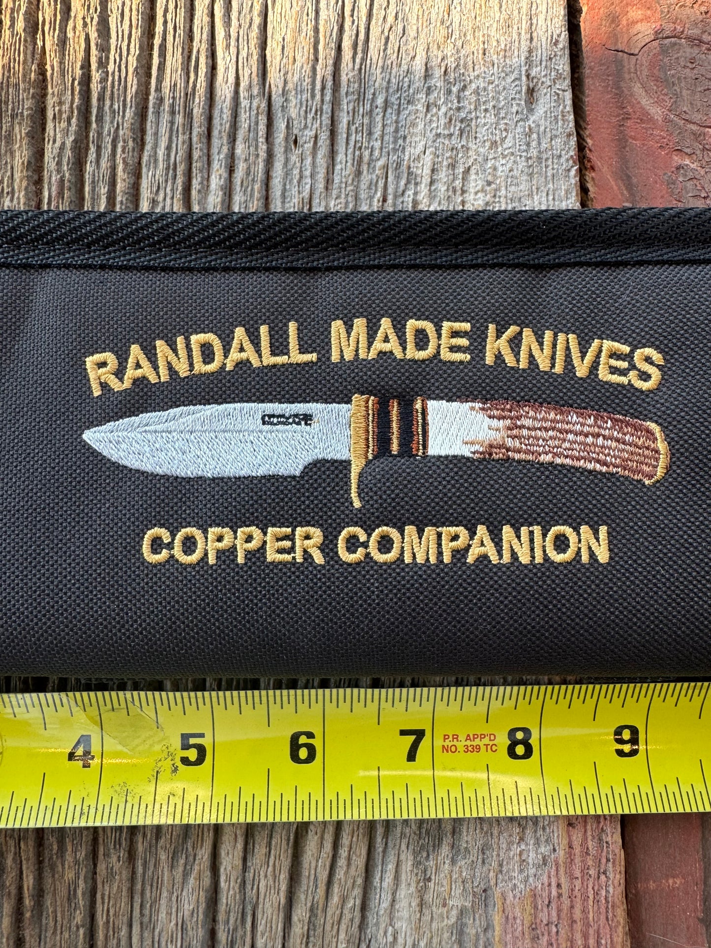 New Robbins Custom Knife case Randall Copper Companion Silk threading 13 inch velvet interior usable case