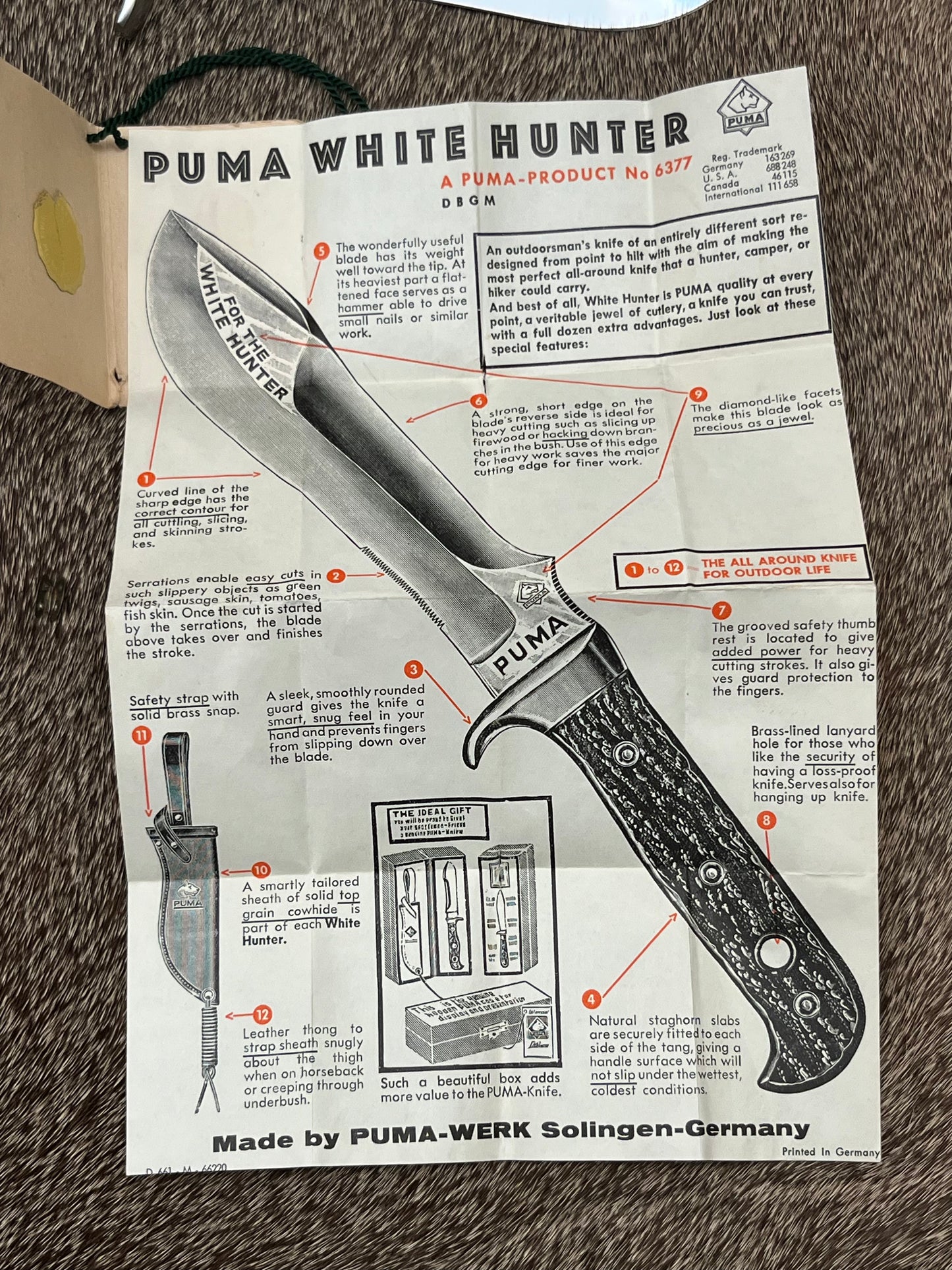 Puma White Hunter Made for Kruger National Park South Africa in 1960
