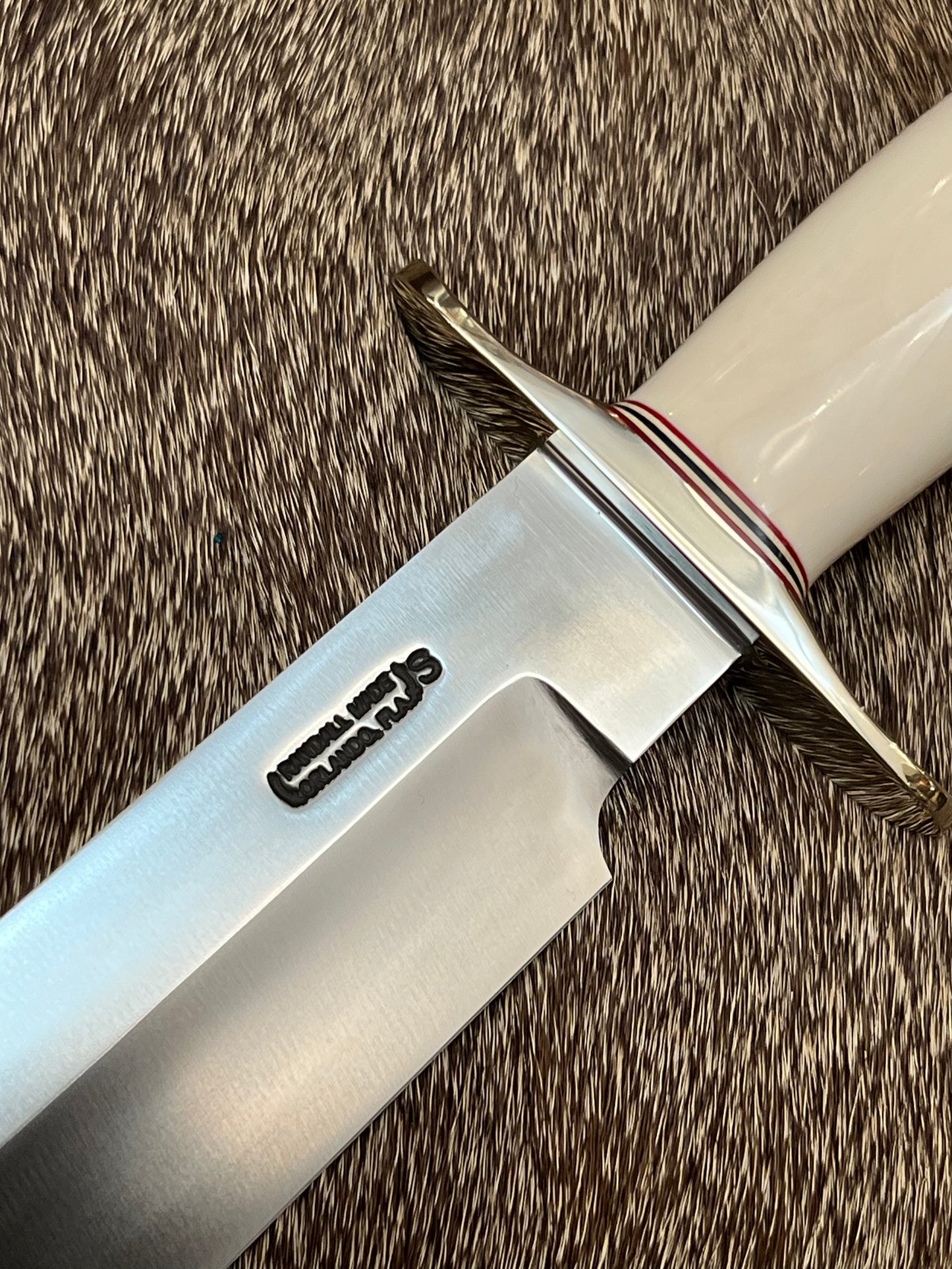 #12-9” #14 Grind Sportsman Bowie with Elephant Ivory