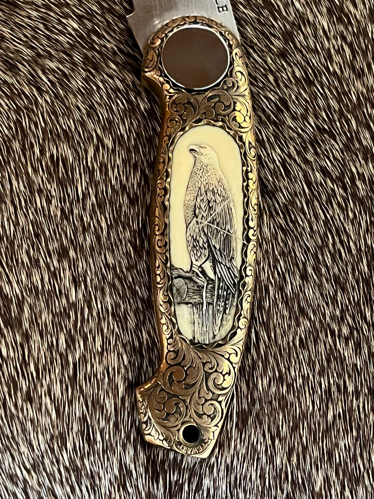Jimmy Lile Pre Patent Brass Button Lock in Brass