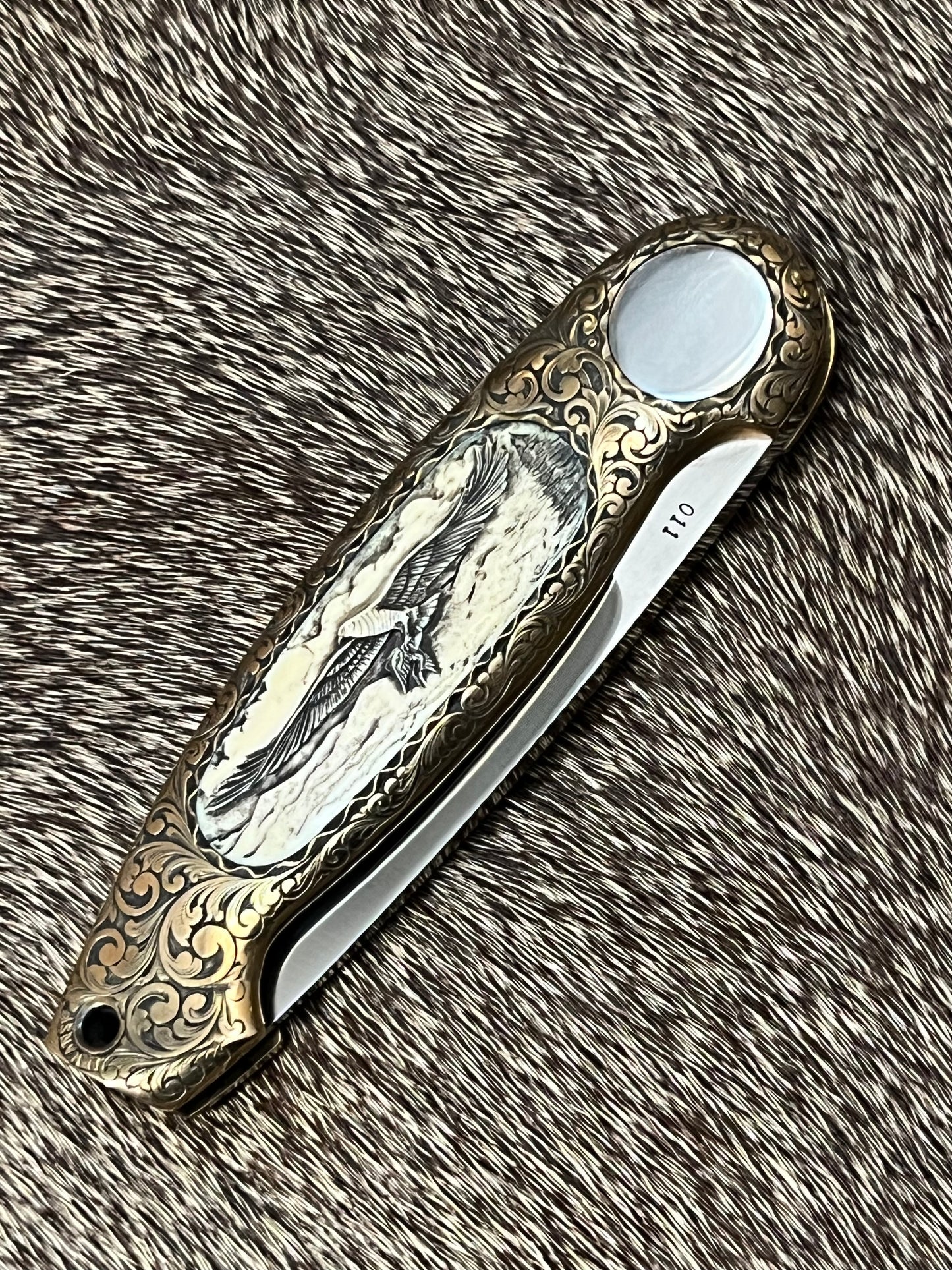 Jimmy Lile Pre Patent Brass Button Lock in Brass