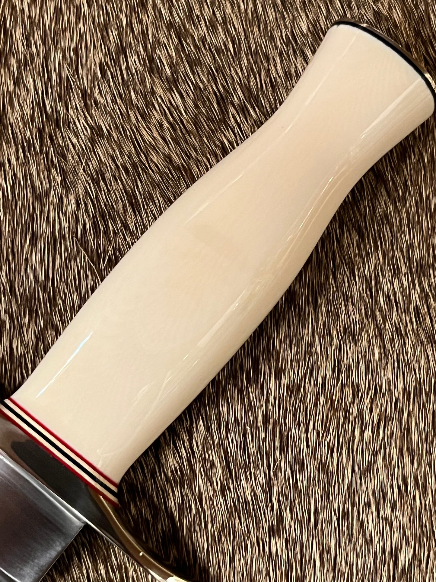 #12-9” #14 Grind Sportsman Bowie with Elephant Ivory