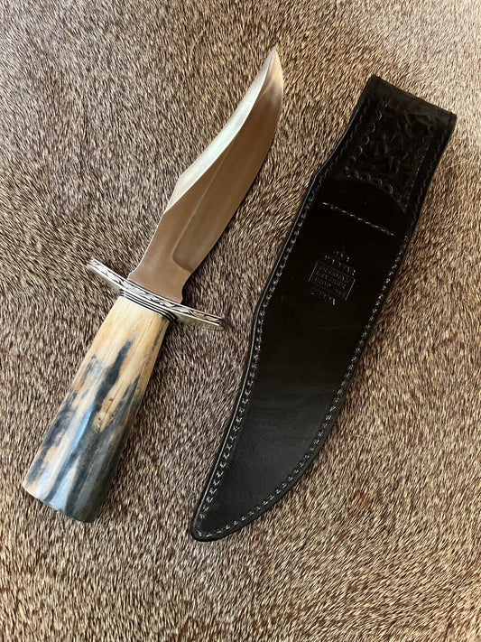 12-8” Big Bear Fine Silver Furniture, Engraved by Master Engraver Jere Davidson, with Beautiful Fossil Walrus Ivory