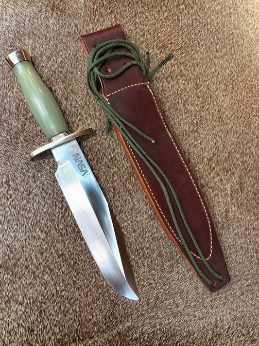 Randall Model 12-9” #14 Grind with NASA Lime G-10, NASA sheath and certificate. Rare bird!!