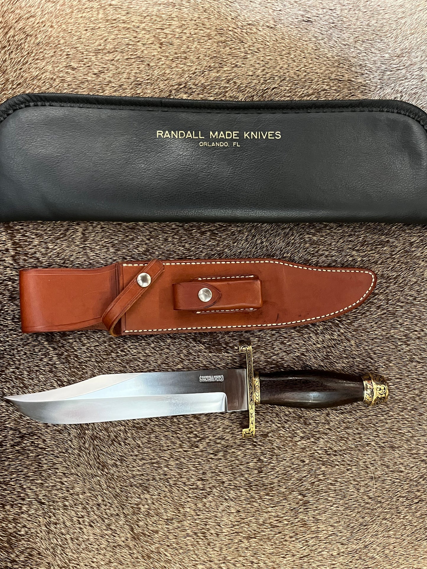 Model 12-9” Sportsman Bowie Engraved by Master Engraver JR French