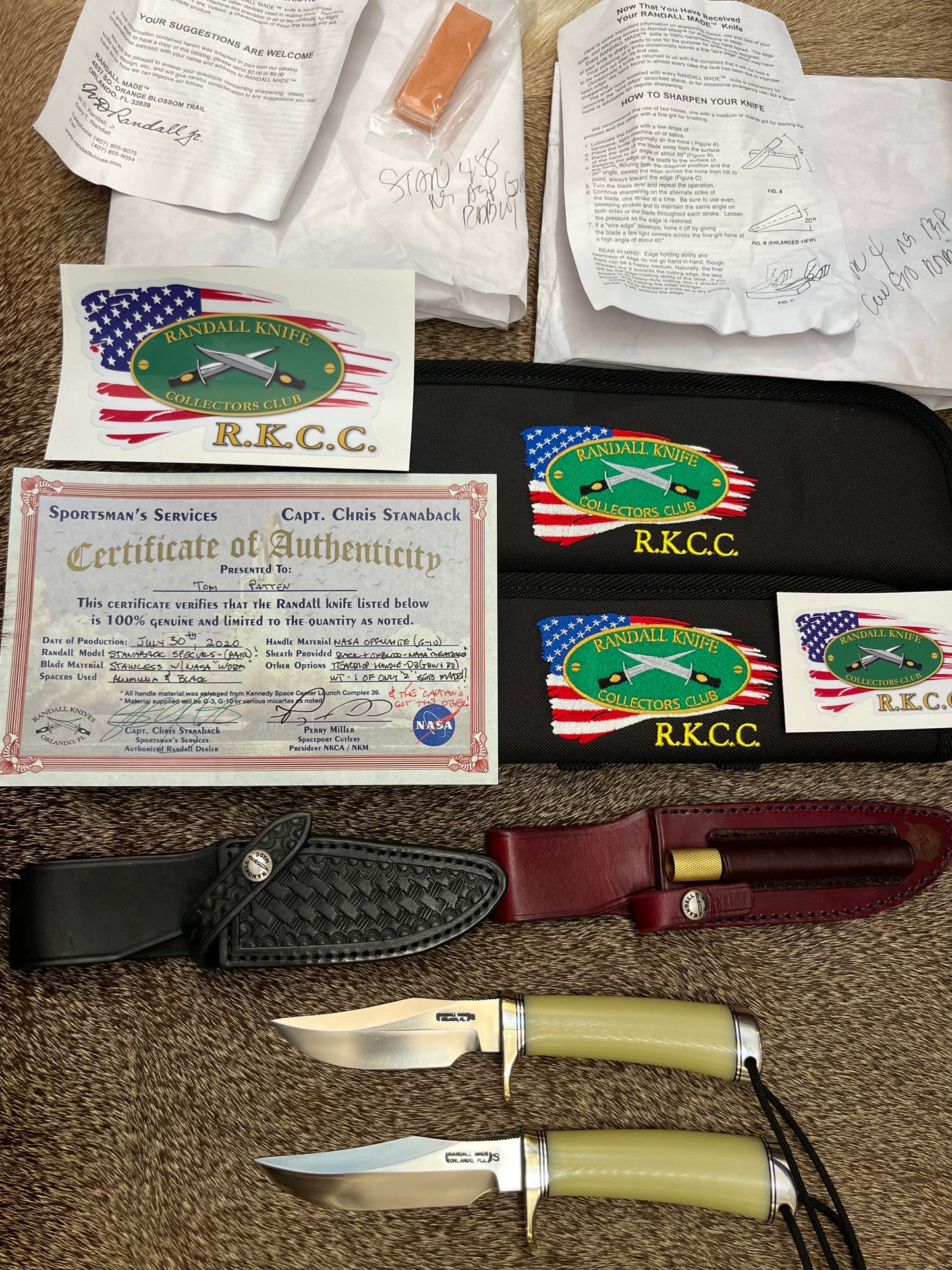 Pair of Stanaback Specials Only 2 Sets of these where made of NASA Off White G-10