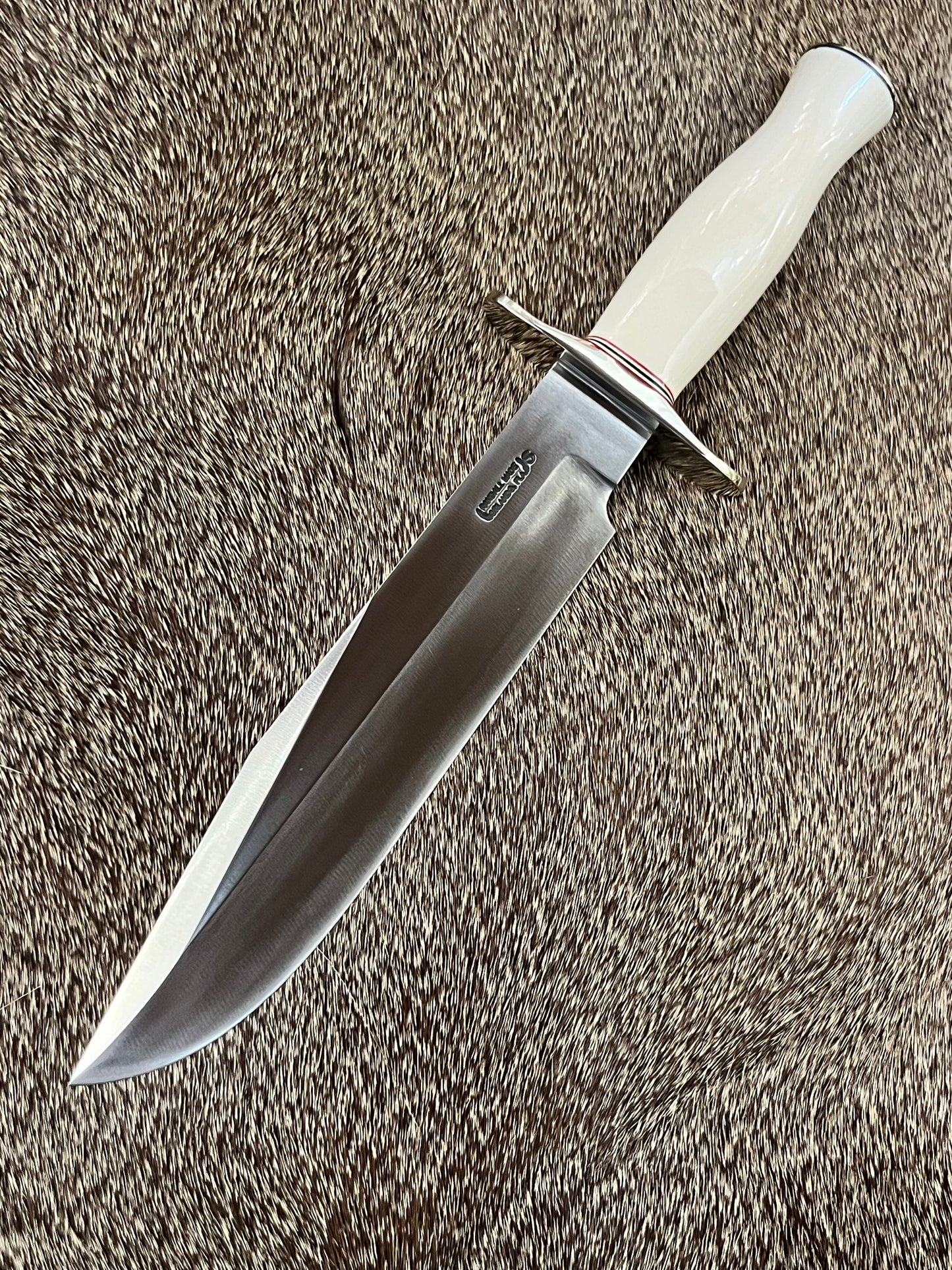 #12-9” #14 Grind Sportsman Bowie with Elephant Ivory