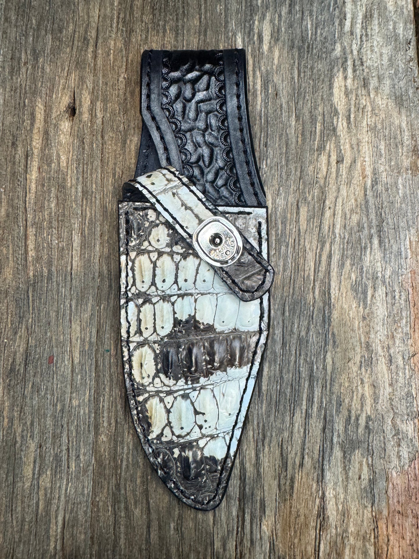 Randall Model 19-5 Exotic Natural Crocodile Sheath from Treeman.