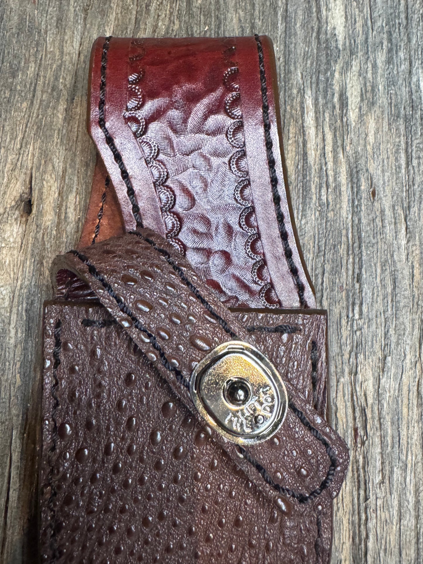 Randall Model 19-5 Exotic Snapping Turtle Skin Sheath from Treeman.