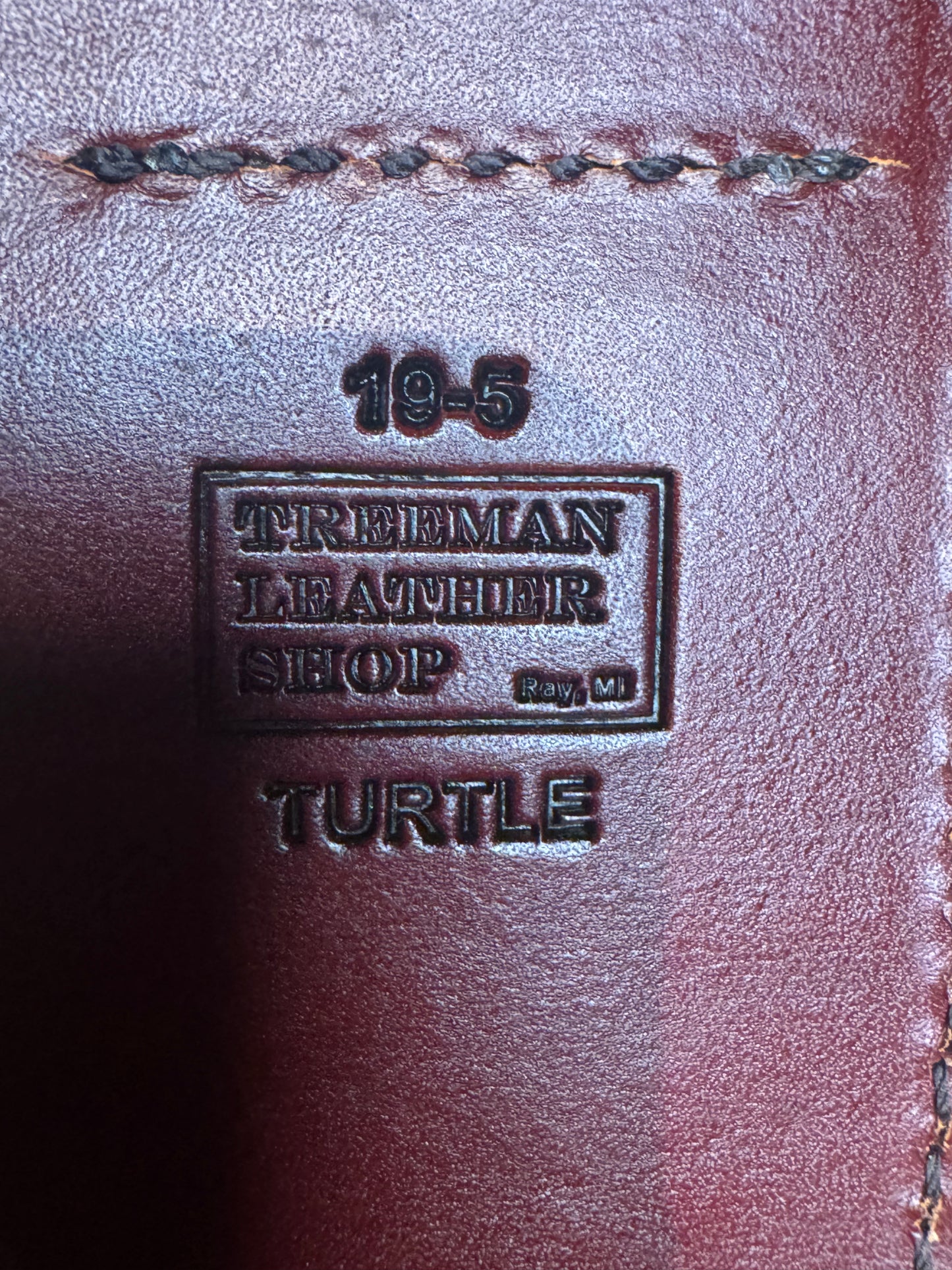 Randall Model 19-5 Exotic Snapping Turtle Skin Sheath from Treeman.
