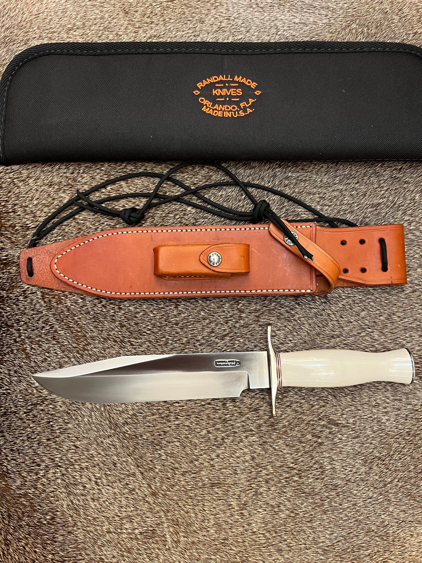 #12-9” #14 Grind Sportsman Bowie with Elephant Ivory