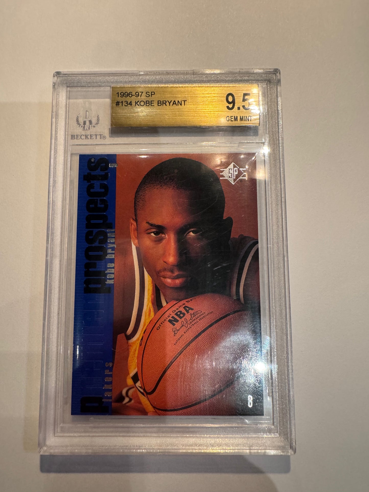 1996/97 Upperdeck SP Kobe Bryant BGS 9.5 two sub grades are 10’s Rare pop report