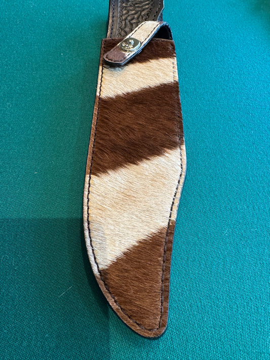 Randall Model 12-9 Clip Point Sheath in Exotic Zebra by Treeman.