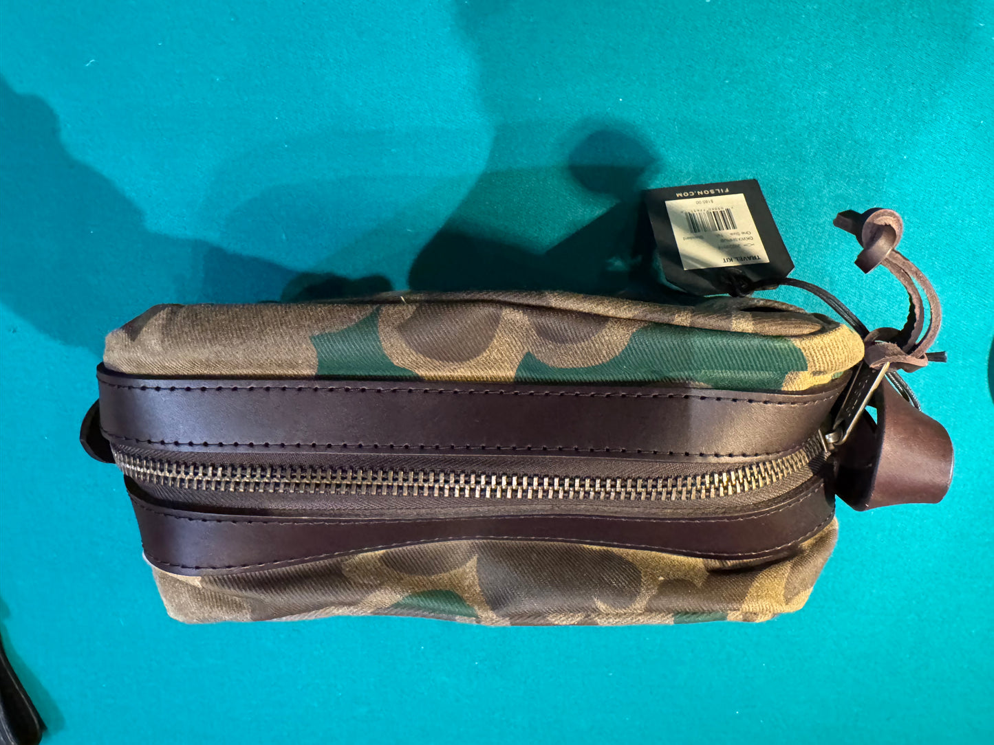 Filson Travel Dopp Kit Dark Wax Shrub New NWT Made USA 20229978
