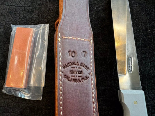 New in Paper Randall Knife Model 10-7 Fisherman Stainless Blade Aluminum Handle