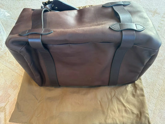 Filson NWT Weatherproof Leather Duffle Sierra Brown NWT Grail Rare 11070397