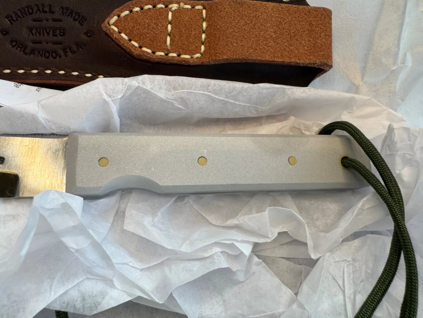 New in Paper Randall Knife Model 10-5 Fisherman Aluminum Stainless Steel Blade