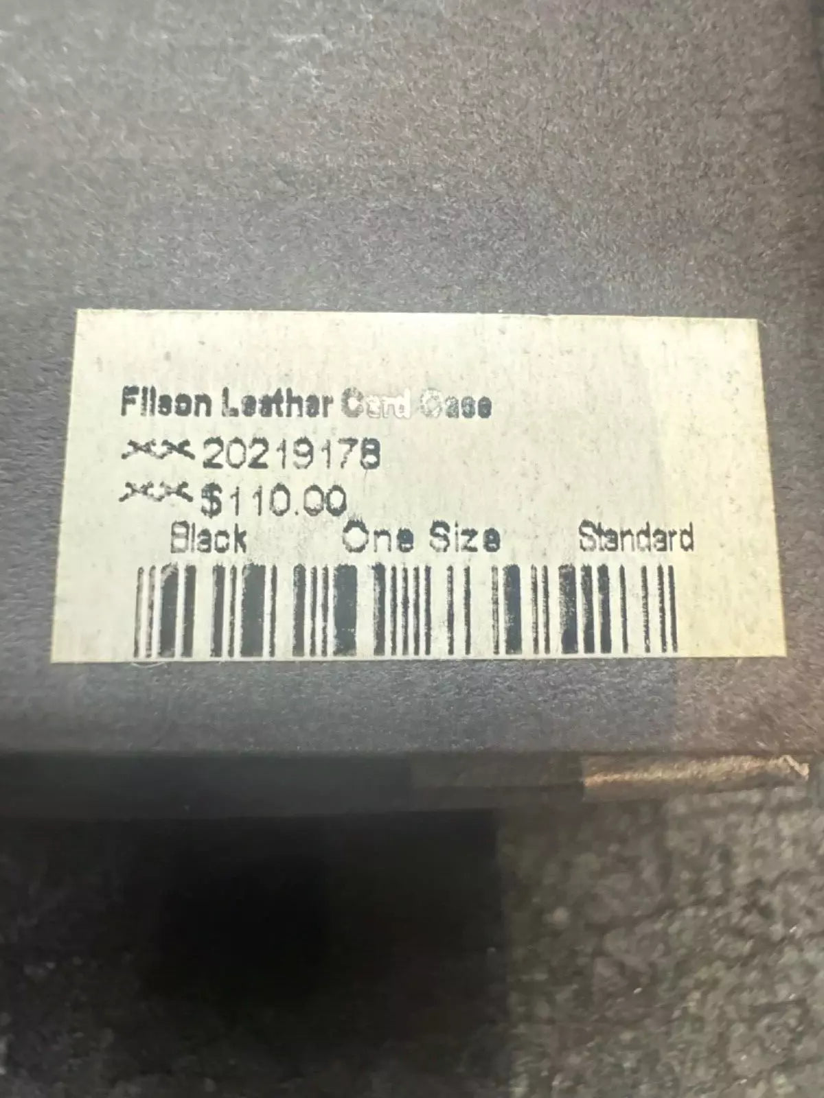 New in Box Filson Leather Card Case in Black Leather #20218178 Rare USA