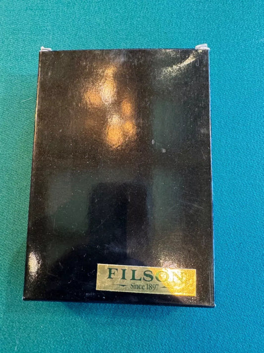 Vintage Filson Black Leather Stainless Steel 6OZ Flask New in Box Rare 69030001135