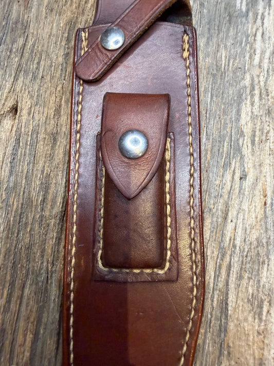 Vintage Randall Leather Knife Sheath Model 12-9 Pre 90’s Johnson era tuff find