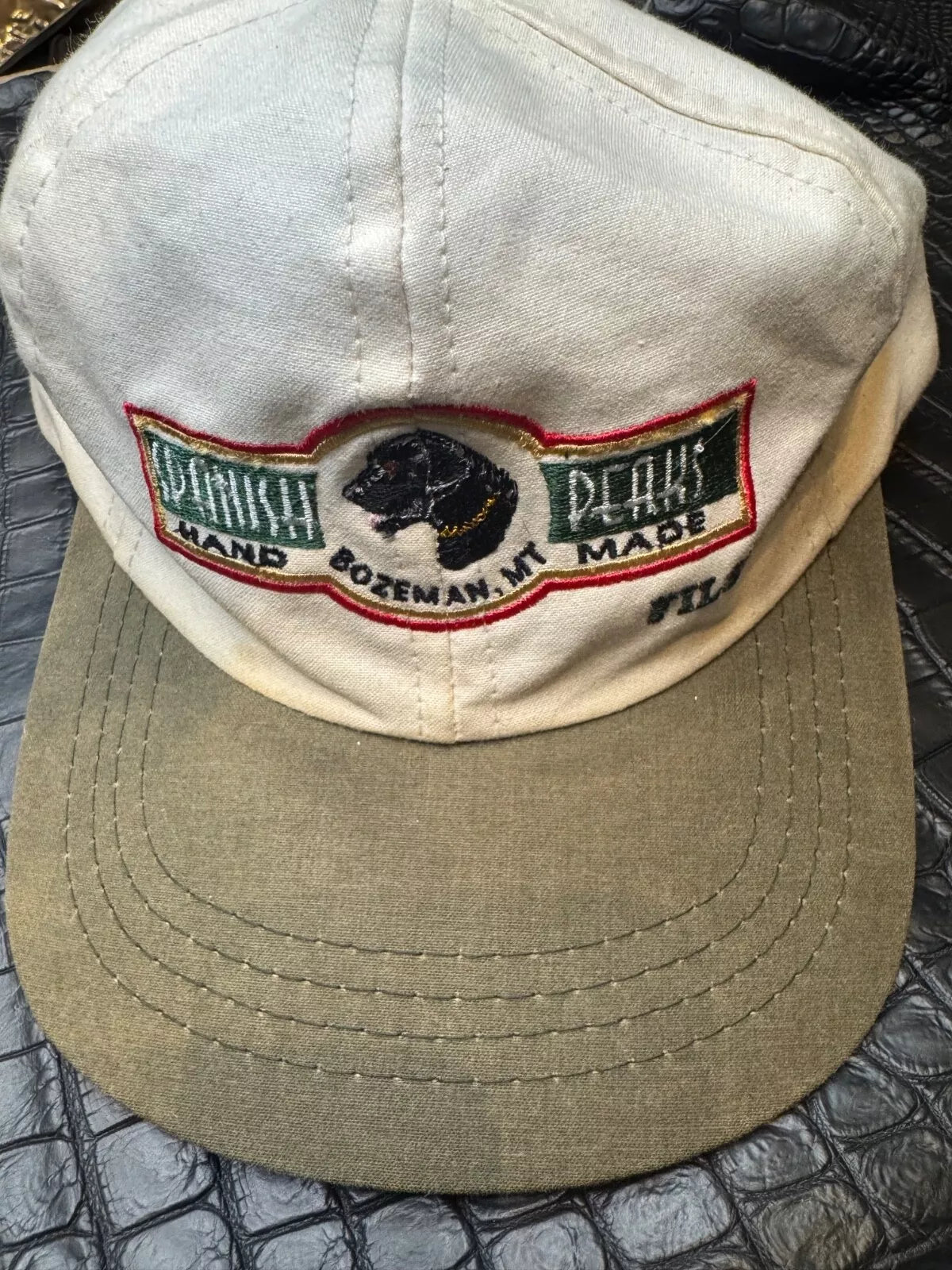 Vintage Filson Cloth Custom Strapback Cap Spanish Peaks Bozeman Montana USA