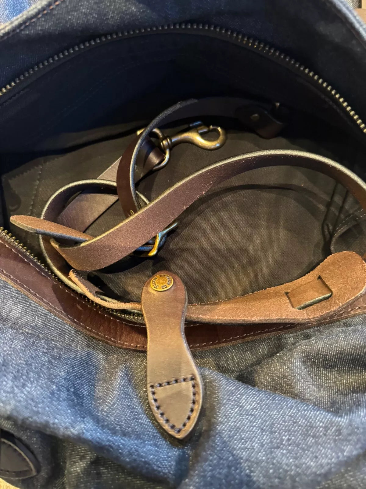 NWT Filson Raw Indigo Blue Jean Medium Duffle Made In USA 20248759