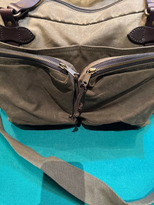 Filson 48-Hour Tin Cloth Briefcase | Made USA | Very Rare | Otter Green | 70328