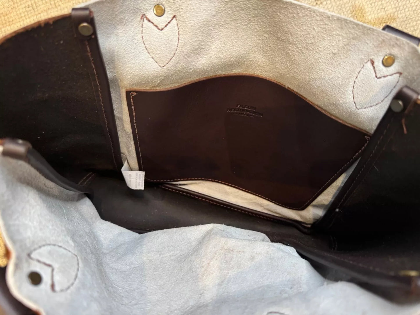 Filson Workshop Ranch Tote 20085335 - RARE - Cowhide Bridle Leather White Cow CC 20085335