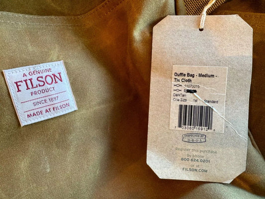 Filson Vintage Made in USA Tin Cloth Medium Duffle Bag 11070015