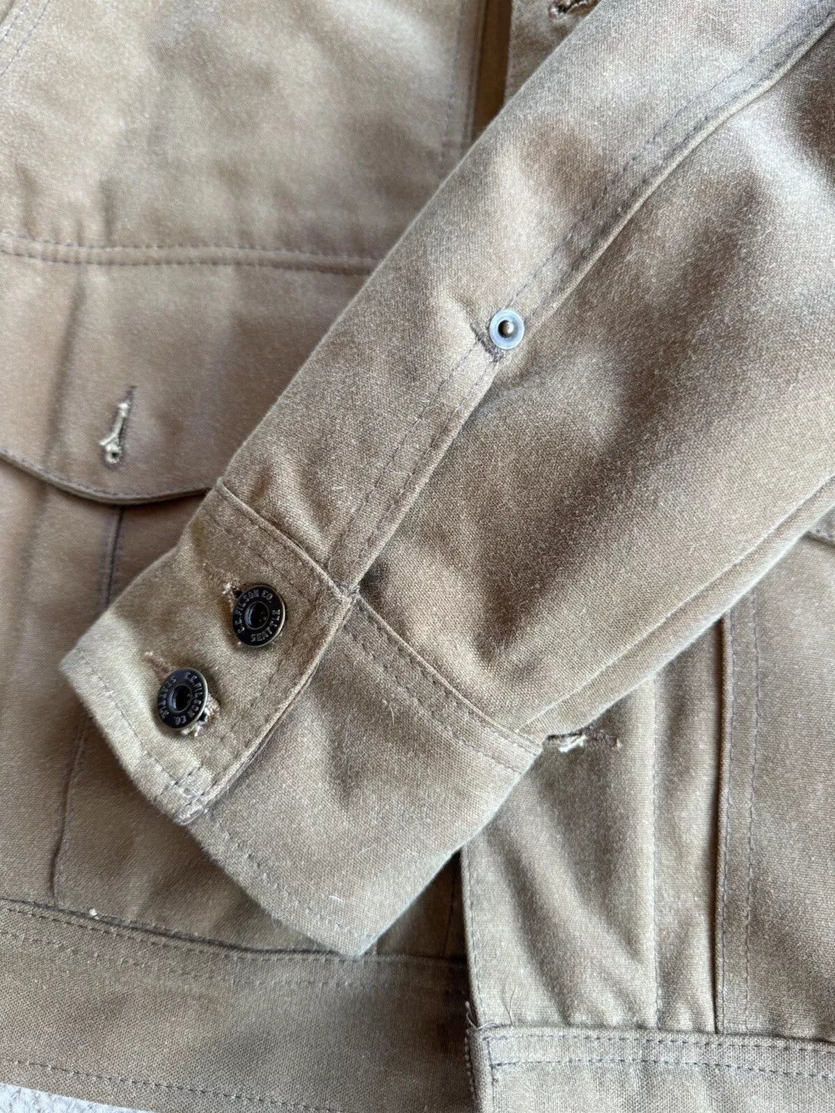 Rare Filson Insulated Journeyman Jacket Tin Cloth Dark Tan USA Small Brand New -10653251102