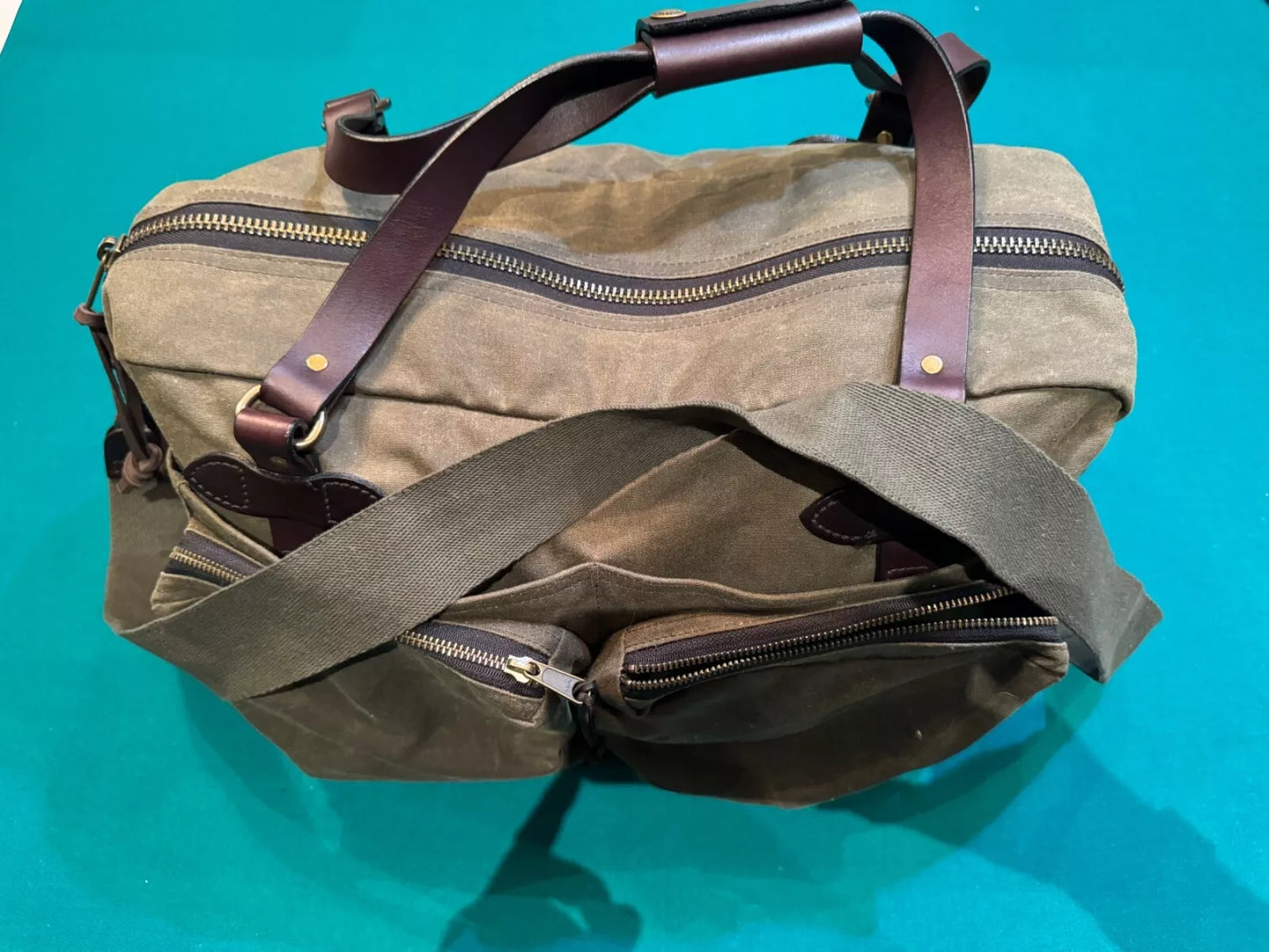 Filson 48-Hour Tin Cloth Briefcase | Made USA | Very Rare | Otter Green | 70328