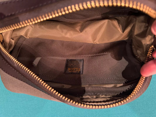 New Filson Travel Kit in Otter Green Twill and leather Made in USA 11070218