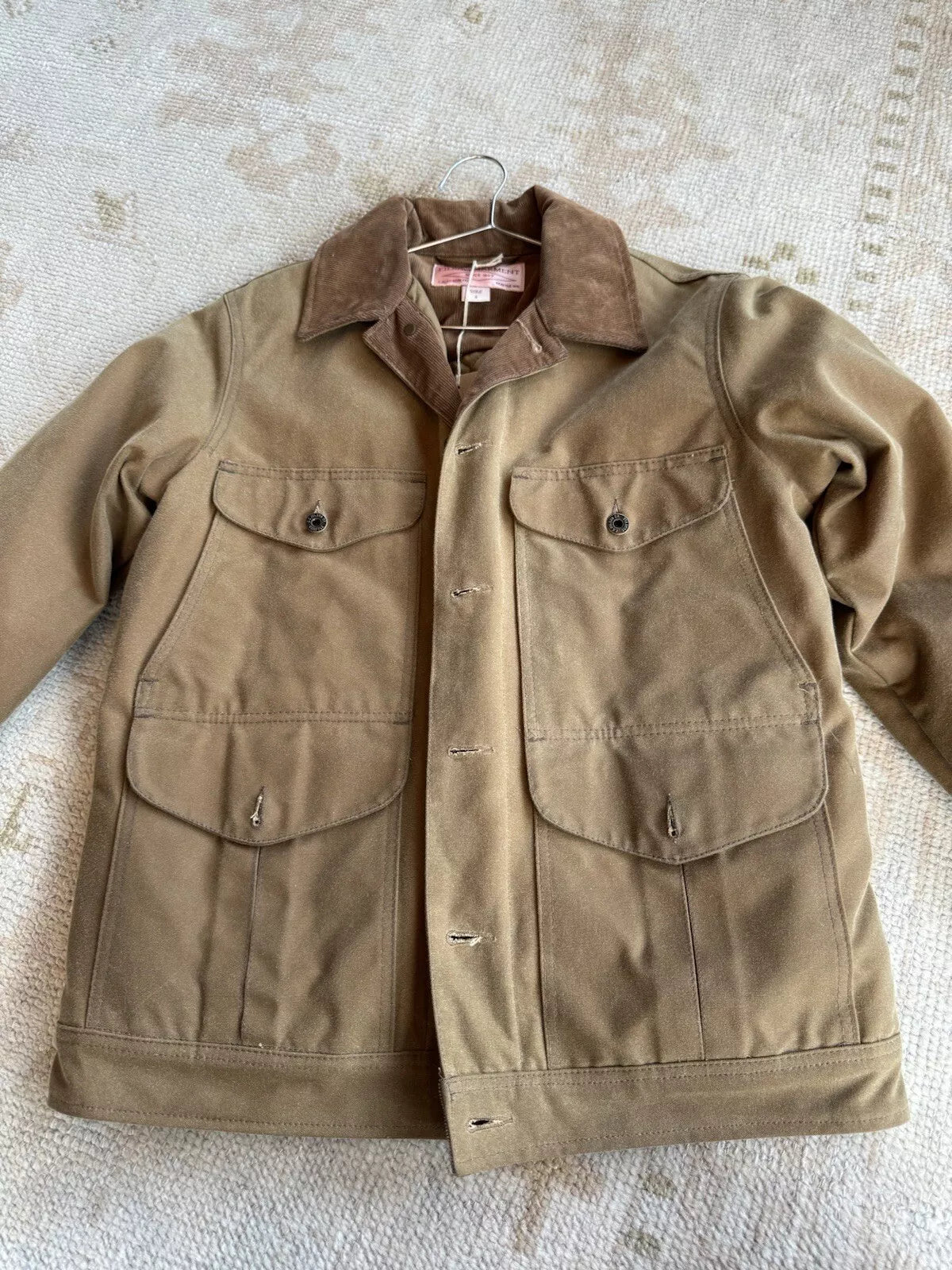 Rare Filson Insulated Journeyman Jacket Tin Cloth Dark Tan USA Small Brand New -10653251102