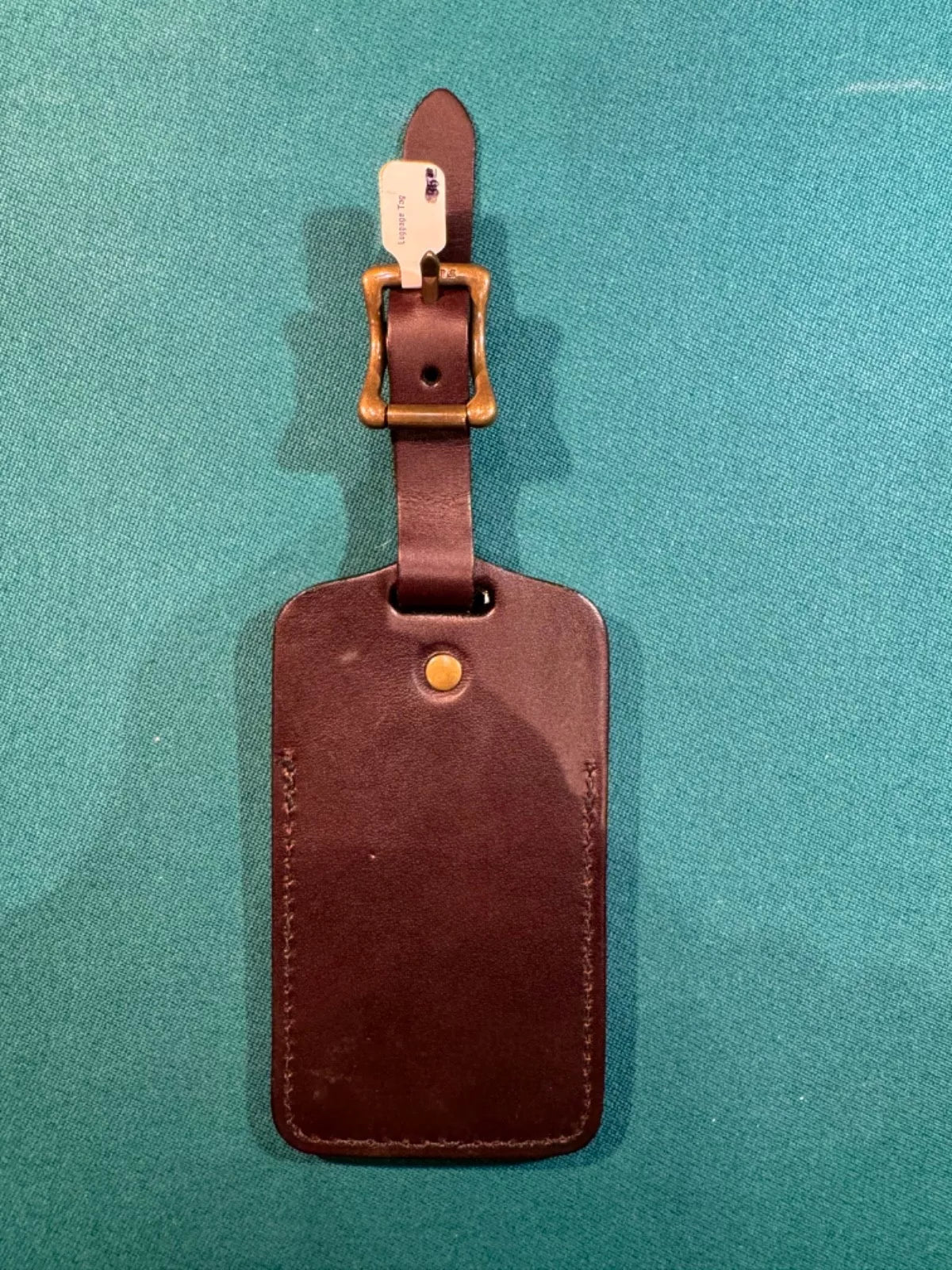FILSON Weatherproof Leather LUGGAGE TAG Brown Felt Pouch Made USA New with Tags