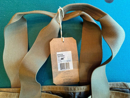 FILSON GRAB 'N' GO TOTE BAG | Made in USA | Tin Cloth Waxed Cotton Tan 11070390
