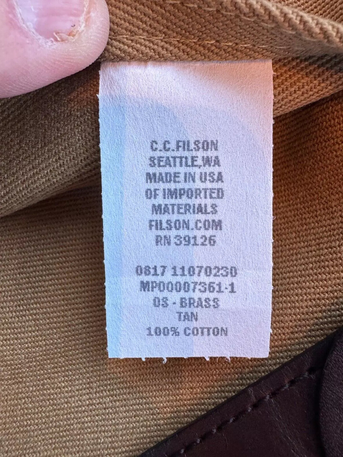 Filson Small Rugged Twill Field Bag | NWOT | Tan | USA | MSRP $450 | 70230