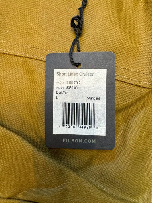 Rare NWT Filson Tin Cloth Short Lined Cruiser Large USA Made Dark Tan 11010762