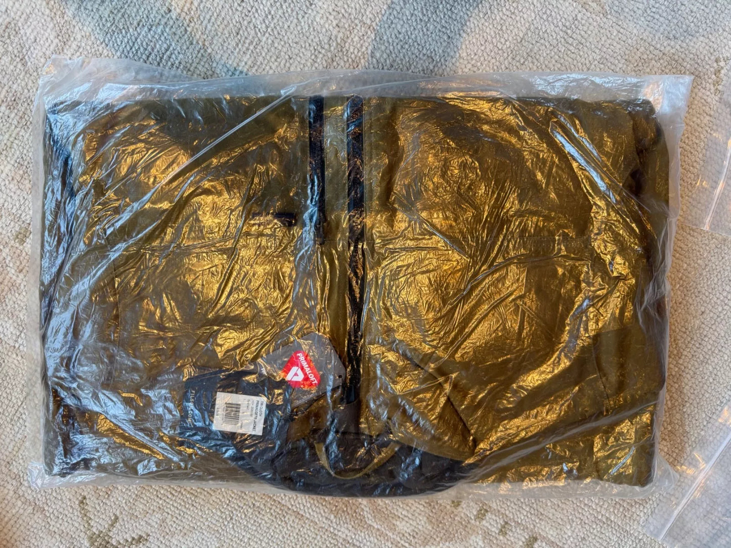 NWT in plastic Filson TIN CLOTH PRIMALOFT® JACKET DARK TAN XL NWT