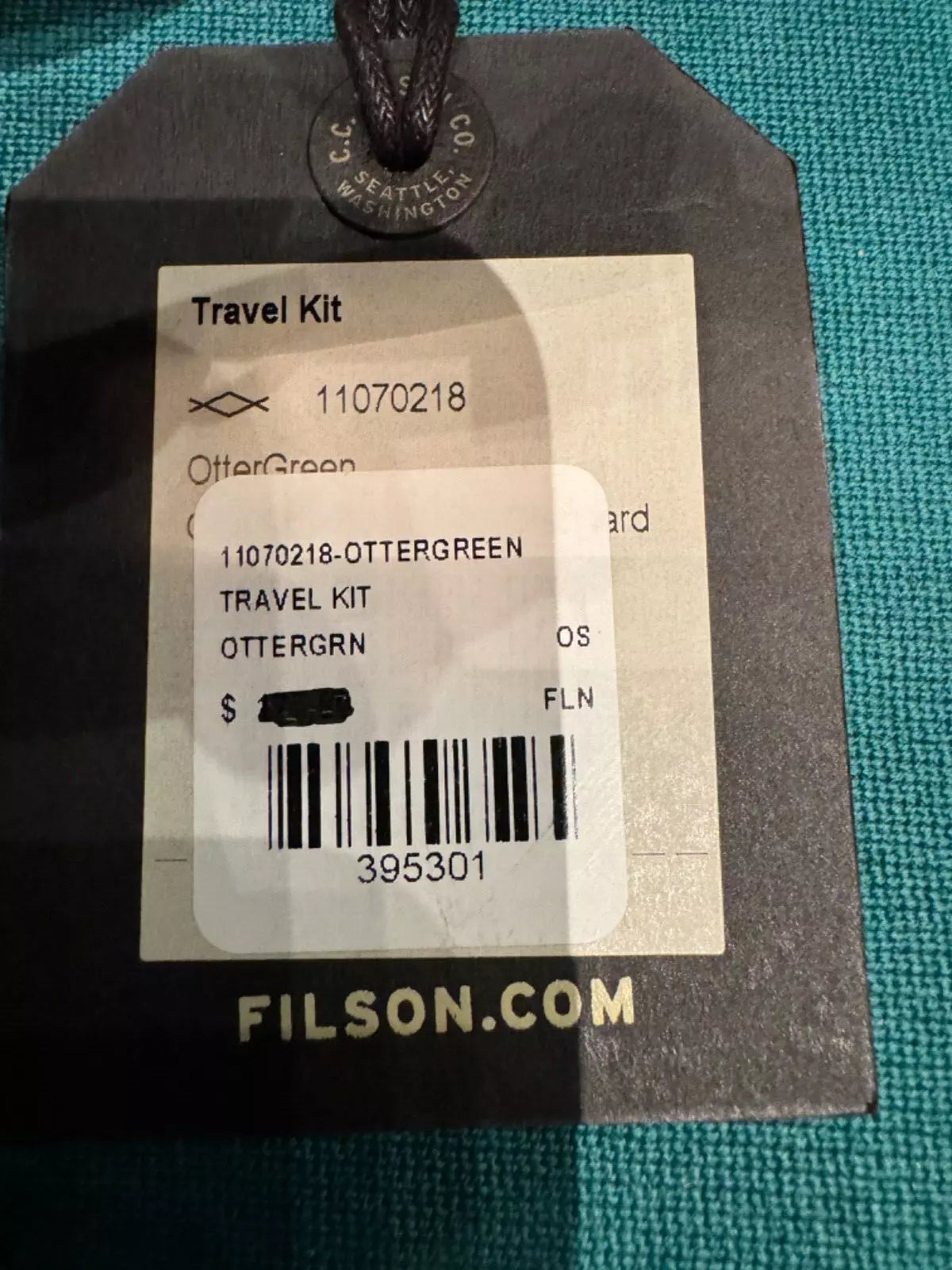 New Filson Travel Kit in Otter Green Twill and leather Made in USA 11070218