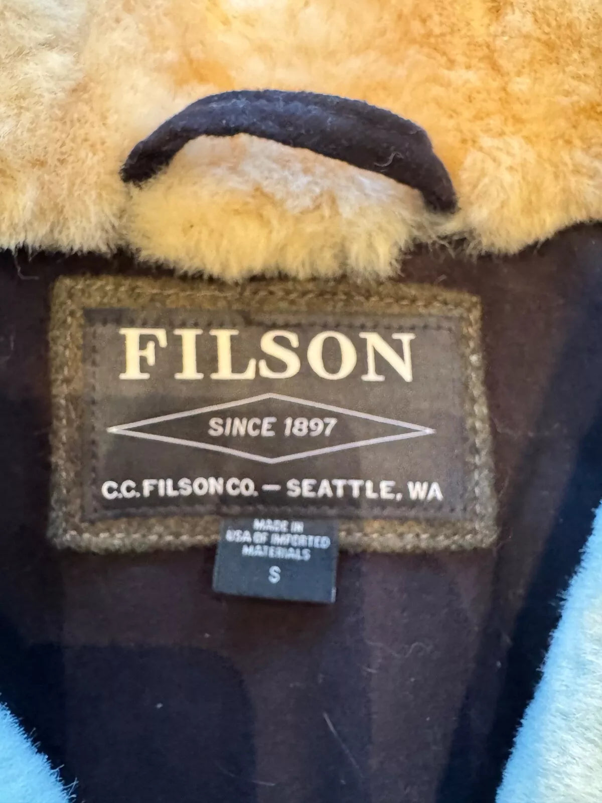 RARE 2021 FILSON LINED MACKINAW WOOL PACKER COAT FOREST GREEN SMALL # 20018829