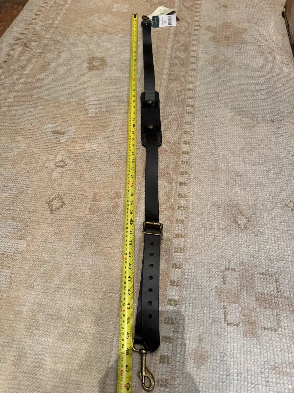 Filson Leather Shoulder Strap MADE IN USA Brown Bridle Brass Adjustable Vintage 70137200135