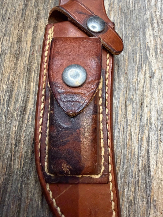 Vintage Randall Leather Knife Sheath Model 3-5 Pre 90’s Johnson era tuff find