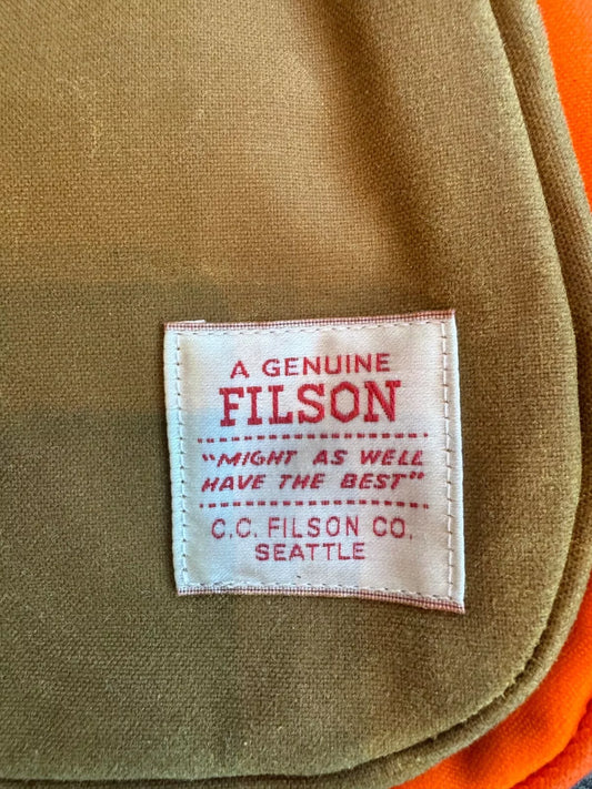 FILSON New JOURNEYMAN BACKPACK DARK TAN/FLAME NWT unused Imported 20282278
