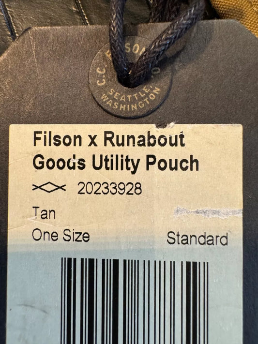 FILSON X RUNABOUT GOODS UTILITY POUCH TAN ONE SIZE NWT SOLD OUT 20233928